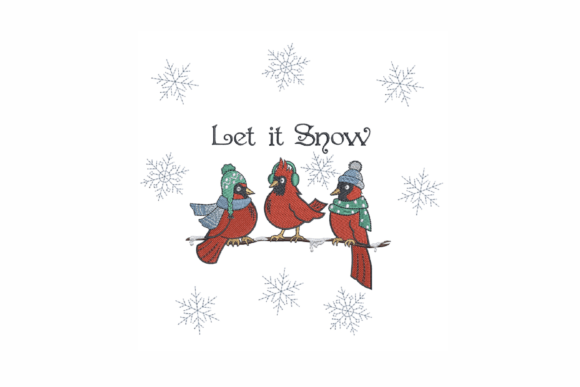 Christmas Cardinal Embroidery