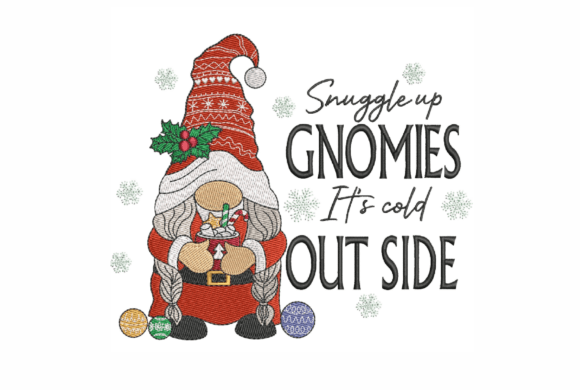 Christmas Gnome Embroidery Design