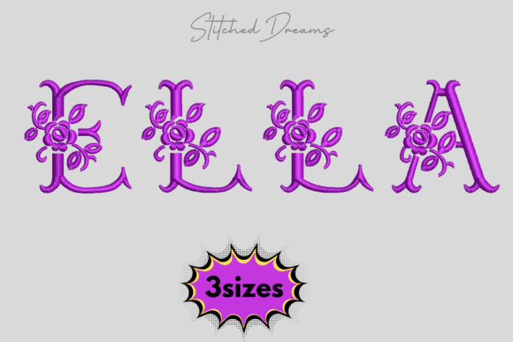 Ella Name Embroidery Design