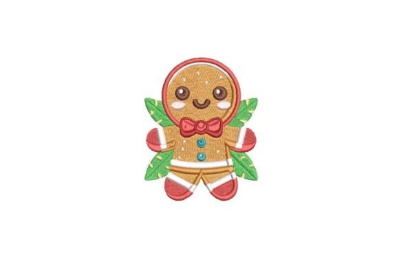 Festive Gingerbread Embroidery Design