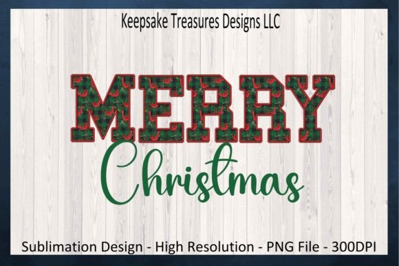 Merry Christmas Faux Embroidery PNG