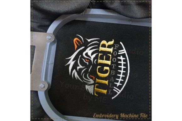 Tiger Football Embroidery Design- Mascot